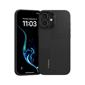 Pouzdro Benks Montage ArmorPro Kevlar® Metal Frame iPhone 16 – černé
