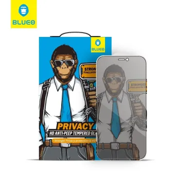Blueo 5D Mr. Monkey Glass Strong Privacy iPhone 14 Plus / 13 Pro Max
