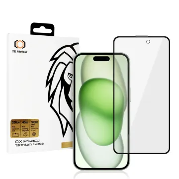 Tvrzené sklo Tel Protect 10X Privacy Titanium Glass na iPhone 15