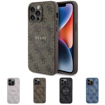 Kryt Guess 4G Collection Leather MagSafe iPhone 15 Pro