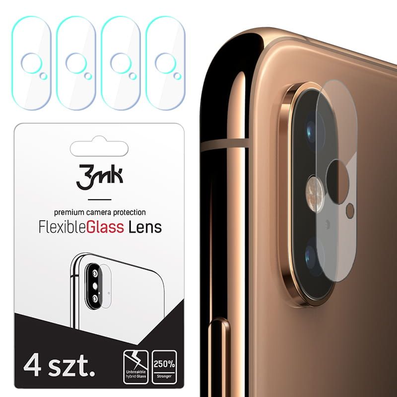 Tvrzené sklo 3mk FlexibleGlass Lens na kameru / fotoaparát Apple iPhone XS MAX (4ks) Tvrzené sklo 3mk FlexibleGlass Lens na kameru / fotoaparát Apple iPhone XS MAX (4ks)