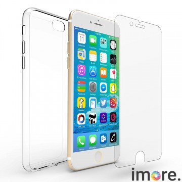 iMore SET: Čirý silikonový TPU obal + tvrzené sklo 9H na iPhone 6s Plus / 6 Plus iMore SET: Čirý silikonový TPU obal + tvrzené sklo 9H na iPhone 6s Plus / 6 Plus