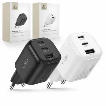 Tech-Protect NCA100W-GaN 100W síťová nabíječka 2× USB-C + USB-A PD 3.2