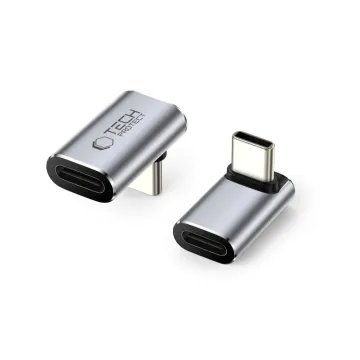  Tech-Protect UltraBoost AA02 90° USB-C úhlový adaptér PD 100W šedý