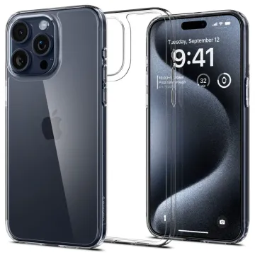 Pouzdro Spigen Air Skin Hybrid iPhone 15 Pro - Crystal Clear
