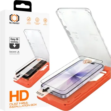 Tvrzené sklo Tel Protect HD Titan Dust-Free Easy Fit iPhone 16 Pro/17, černé