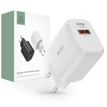 TECH-PROTECT C20W 2-portová nabíječka do sítě PD20W/QC3.0