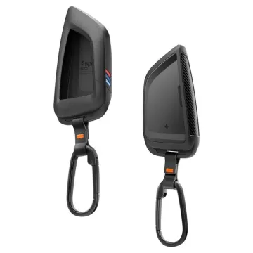 Spigen Key Fob Cover BK100 ochranné pouzdro na klíč BMW s karabinou – černé