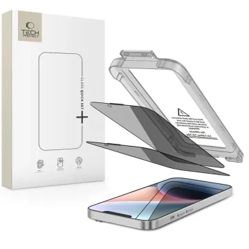 Tech-Protect Quick Set+ 2-Pack Tvrzená skla na iPhone 17e / 16e / 14 / 13 Pro / 13 privacy