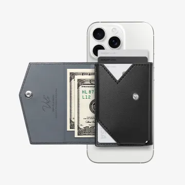 Spigen Valentinus Pro Kožená peněženka s MagSafe černá