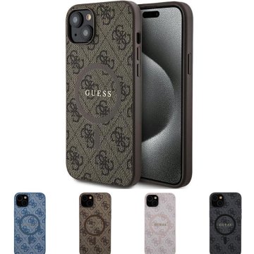 Kryt Guess 4G Collection Leather MagSafe iPhone 15 Plus