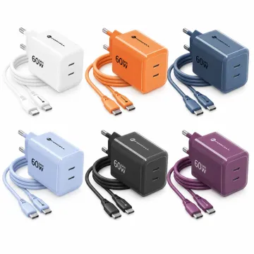 Forcell F-Energy GaN III Crystal Color 60W nabíječka 2× USB-C s kabelem