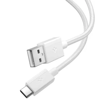 Spigen Essential EB6015AC USB-A / USB-C kabel 60W 1,5m - bílý