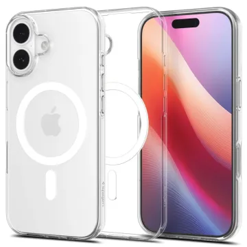 Pouzdro Spigen Liquid Crystal MagFit MagSafe iPhone 17 clear/white