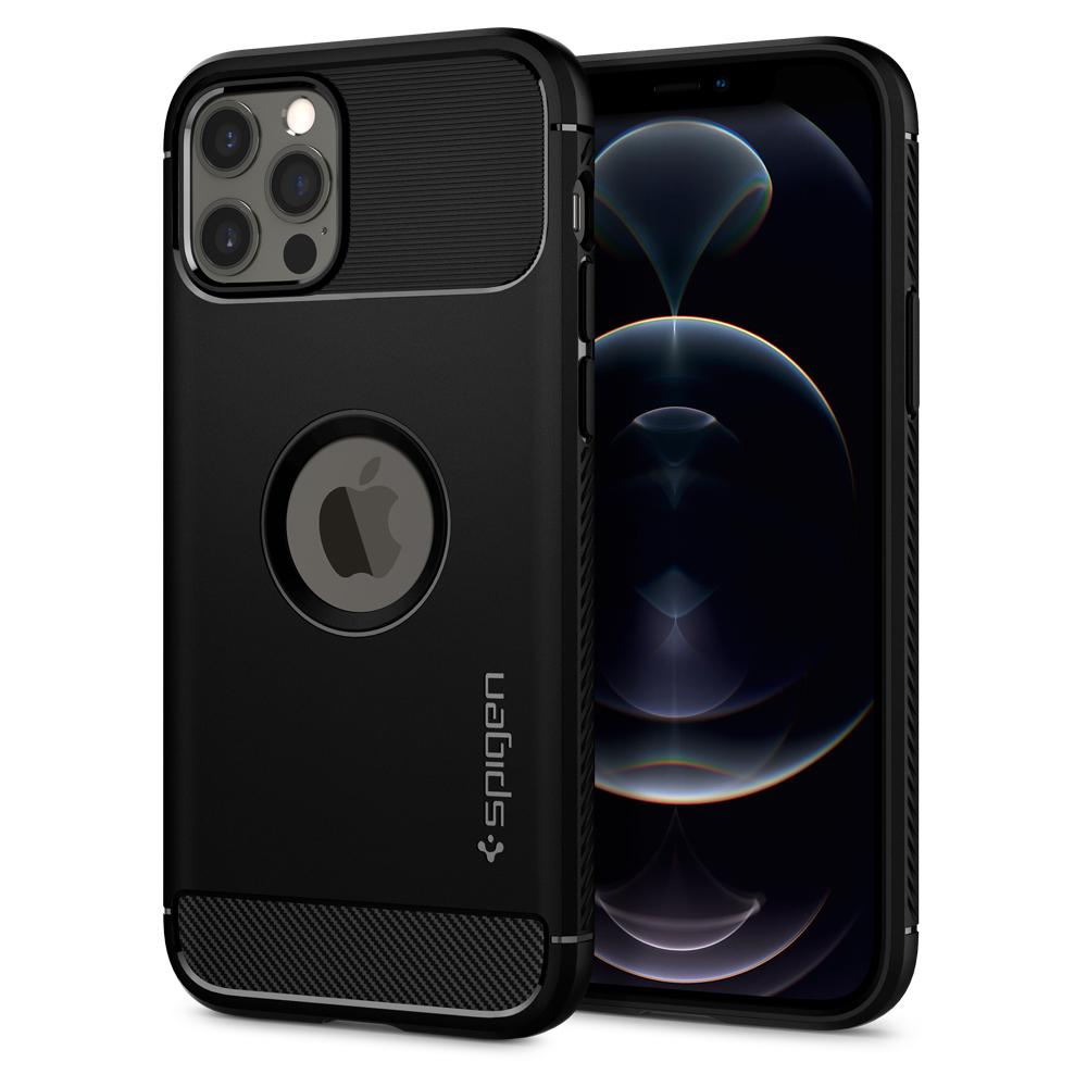 Spigen Rugged Armor iPhone 12 Pro Max černé Spigen Rugged Armor iPhone 12 Pro Max černé