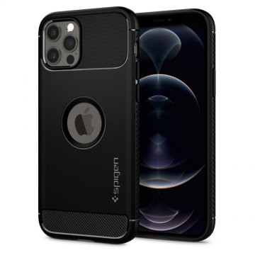 Spigen Rugged Armor iPhone 12 Pro Max černé Spigen Rugged Armor iPhone 12 Pro Max černé