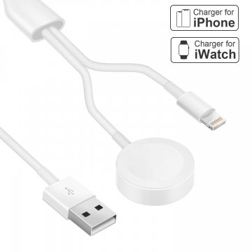 Bezdrátový magnetický / Lightning nabíjecí USB kabel 2v1 (1m) Bezdrátový magnetický / Lightning nabíjecí USB kabel 2v1 (1m)
