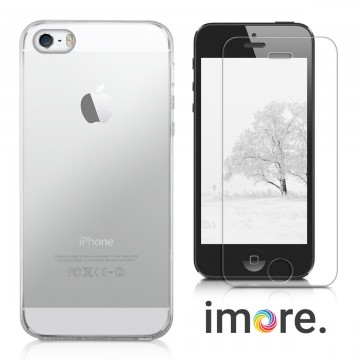 iMore SET: Čirý silikonový TPU obal + tvrzené sklo 9H na iPhone SE/5S/5 iMore SET: Čirý silikonový TPU obal + tvrzené sklo 9H na iPhone SE/5S/5