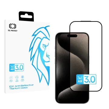 Tel Protect 10X AR 3.0 AntiReflective Titanium Glass iPhone 15 Pro Max