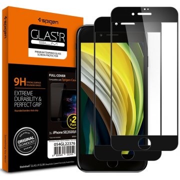 Spigen GLAS.tR SLIM Full Cover iPhone 7/8/SE (2020/2022) [2 Pack]