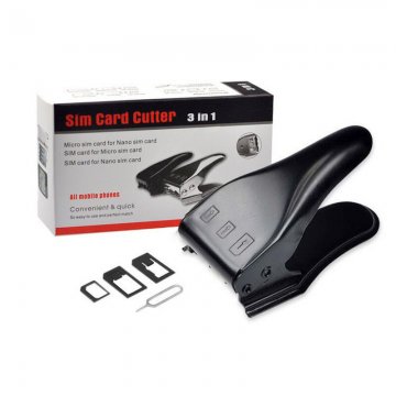 Micra Dual Sim Cutter - kleště, řezačka microSIM a nanoSIM karet černá (black)