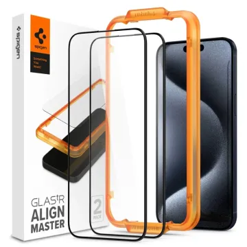 Tvrzené sklo Spigen GLAStR Align Master FullCover 2-Pack iPhone 15 Pro