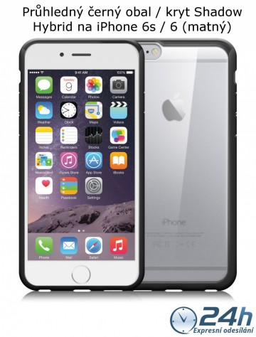 Černý matný kryt Shadow Hybrid na iPhone 6s / 6 Černý matný kryt Shadow Hybrid na iPhone 6s / 6