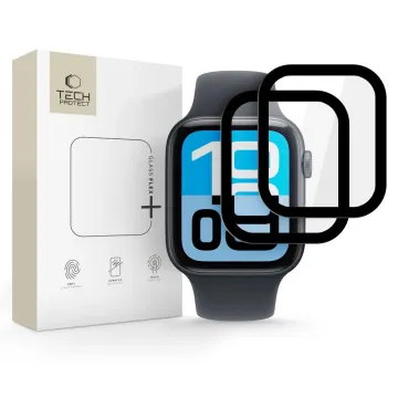 Tech-Protect Glass Flex+ 2-Pack Apple Watch 4 5 6 SE (44 mm) černá