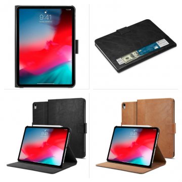 Elegantní kožené pouzdro Spigen Stand Folio na Apple iPad Pro 11 Elegantní kožené pouzdro Spigen Stand Folio na Apple iPad Pro 11