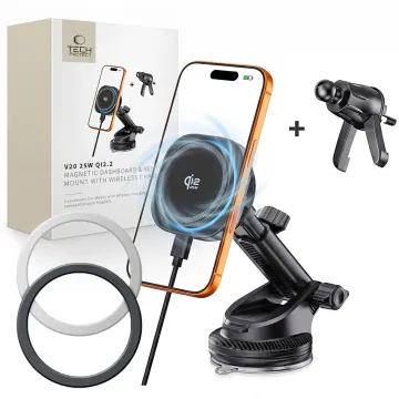 Tech-Protect V20 ArcticBoost Qi2.2 25W MagSafe držák do auta s nabíjením