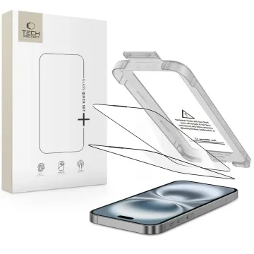 Tech-Protect Quick Set+ 2-Pack Tvrzená skla na iPhone 17 černá