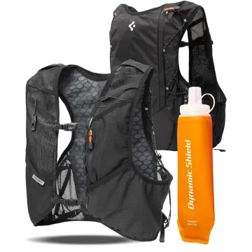 Běžecká vesta Spigen Dynamic Shield A721 + měkká láhev 500ml - černá