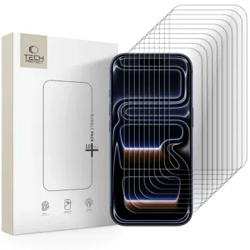 Tvrzené sklo Tech-Protect Bundle 10-Pack iPhone 17 Pro / 16 Pro / 17 čiré