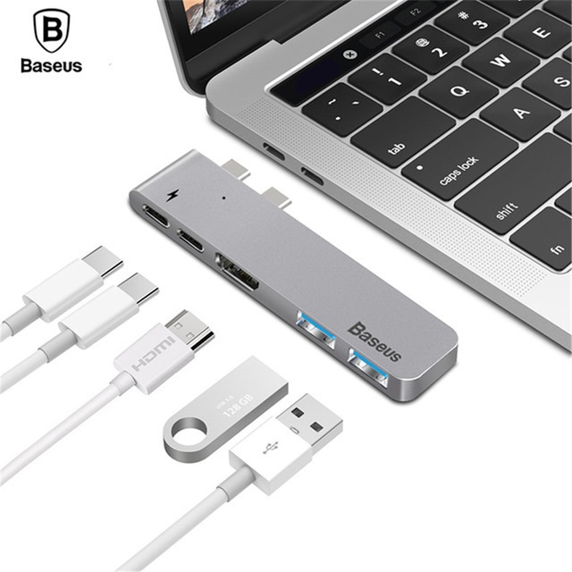 Adaptér Baseus TB3 C+ 5-in-1 HUB Thunderbolt Type-C Adaptér Baseus TB3 C+ 5-in-1 HUB Thunderbolt Type-C
