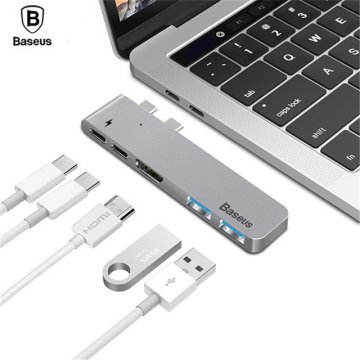 Adaptér Baseus TB3 C+ 5-in-1 HUB Thunderbolt Type-C Adaptér Baseus TB3 C+ 5-in-1 HUB Thunderbolt Type-C