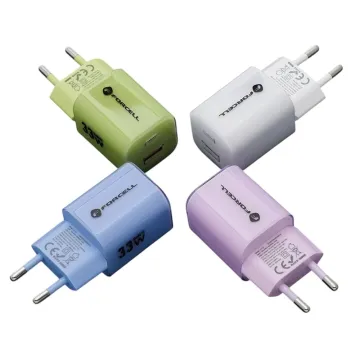 Nab&iacute;ječka Forcell F-Energy GaN3 VT-41 33W USB-A USB-C PD QC4.0 + USB-C kabel