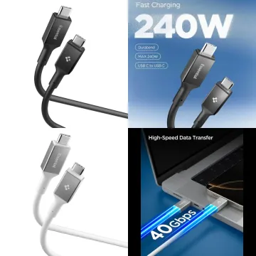 Kabel Spigen Essential EB24012CC USB-C 40Gbps USB4 Gen3 240W 8K 1,2m