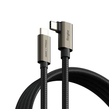 RINGKE USB 3.2 GEN 2X2 TYPE-C 90° kabel PD240W 200cm černý