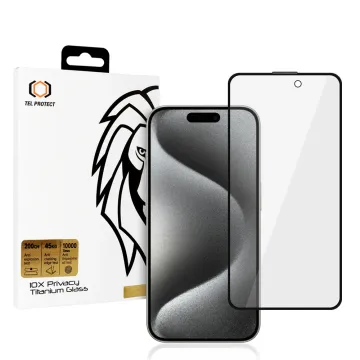 Tvrzené sklo Tel Protect 10X Privacy Titanium Glass na iPhone 15 Pro Max