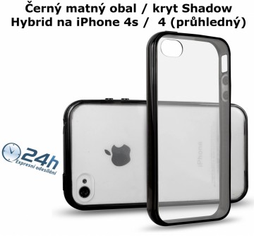 Černý matný kryt Shadow Hybrid na iPhone 4s / 4 Černý matný kryt Shadow Hybrid na iPhone 4s / 4