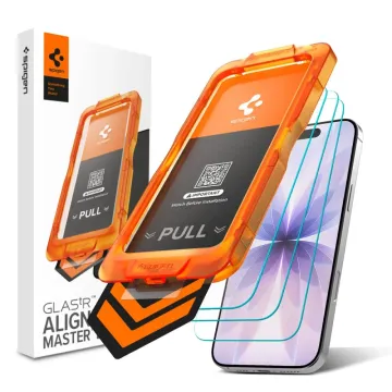 Tvrzené sklo Spigen GLAStR Align Master S 3-Pack na iPhone 17 čiré