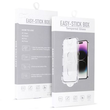 Tvrzené sklo Tel Protect Full Glue Easy-Stick Box iPhone 15 Pro