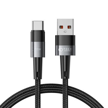 Kabel Tech-Protect UltraBoost YJ-0002 USB-A / USB-C 66W/6A 1m černý/šedý