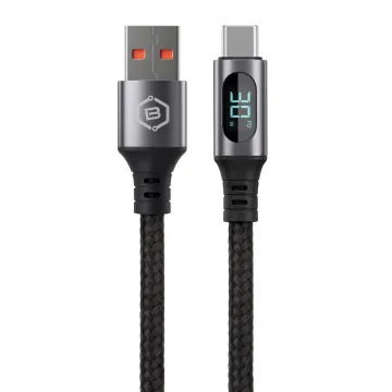 Blavec Zumi USB-A na USB-C kabel 30W 3A s LCD displejem 1m