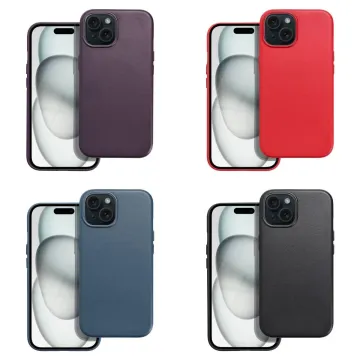 Pouzdro Leather Mag Cover na iPhone 15
