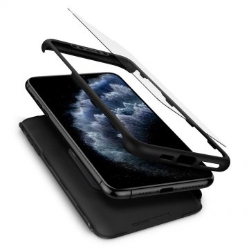 Kryt +2x ochranné sklo Spigen Thin Fit 360 na iPhone 11 Pro černé Kryt +2x ochranné sklo Spigen Thin Fit 360 na iPhone 11 Pro černé