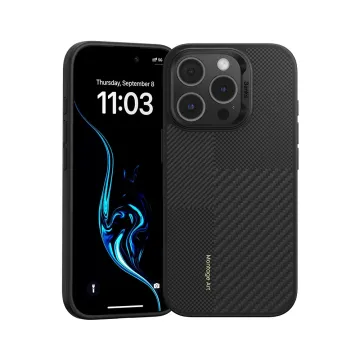 Pouzdro Benks Montage ArmorPro Kevlar® Metal Frame iPhone 16 Pro Max – černé