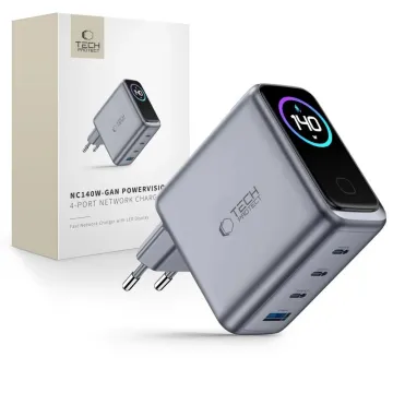 Tech-Protect PowerVision NC140W-GaN 140W síťová nabíječka 3× USB-C + USB-A