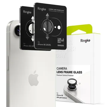 Ochranné sklo objektivu Ringke Camera Lens Frame Glass iPhone 17e / 16e černé