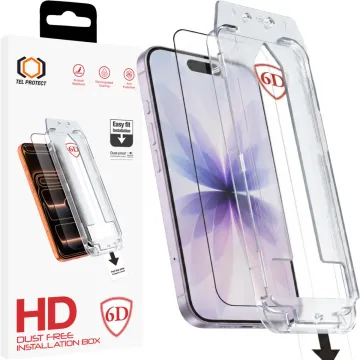 Tel Protect Dust-Free Easy Fit Full Glue 6D iPhone 16 Pro/17, černé